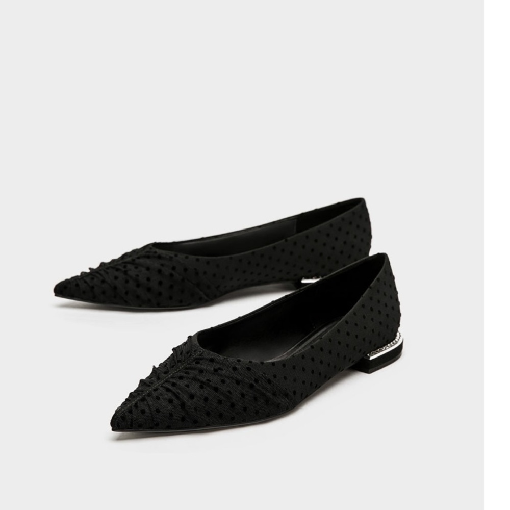 Zara Dotted Mesh Ballerinas size 8